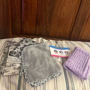 Fresh Face Natural Makeup Remover & Turbie Band Terry Stretch Hair Cover, new